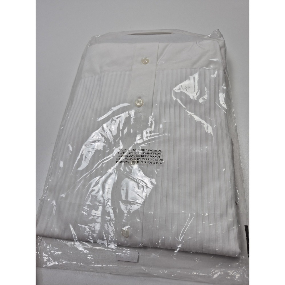Hickey Freeman Evening Dress Shirt Mens 18.5 34/35 White French Cuff Tuxedo - Picture 5 of 8
